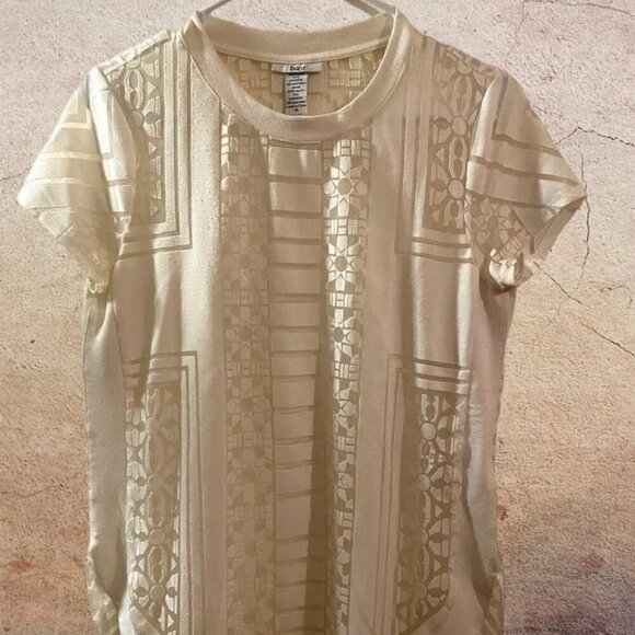 Bar III Women's See-Through Pattern Top - Picture 1 of 3